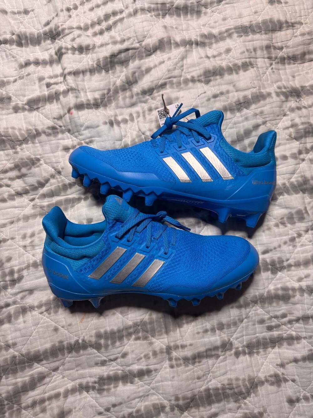 Adidas Ultraboost Men's 13 Primeknit Football Cleats Blue Silver JP7412
